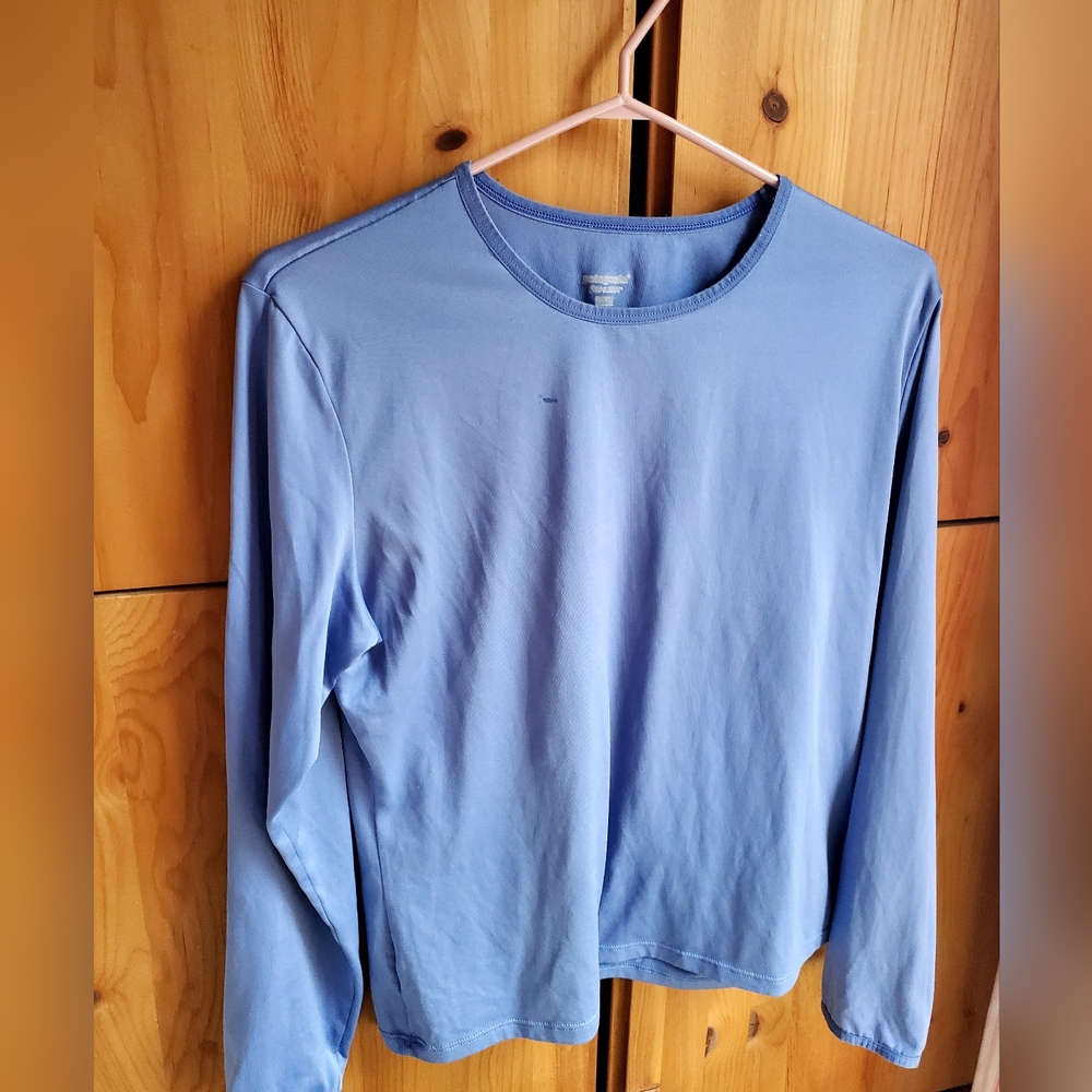 Patagonia Women's Blue Long Sleeve Capilene Top Size Large